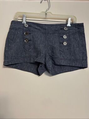 Express dark grey short shorts button front  pockets size 4 in good condition